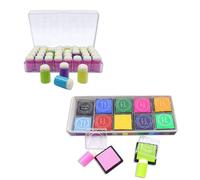 Kit De Tampons D'encre Pour L'artisanat, 20 Couleurs, Tampons En Éponge Pour Les Doigts, Petits Et Exquis, Tampons De Tampons Colorés Pour L'artisanat