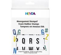 Kit de tampons en caoutchouc mousse HEYDA "Lettres & chiffres" Set II 52 tampons