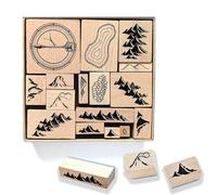 Kit de tampons en caoutchouc pour création de cartes fantastiques - 16 pièces pour TTRPG, arts et loisirs créatifs et construction du monde Lord of Maps