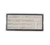 Kit de tampons en métal pour lettres de l'alphabet et chiffres - 3 mm/4 mm/6,4 mm - Pour bricolage numérique - 6,4 mm