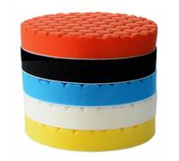 Kit De Tampons Éponge De Polissage De Voiture,Tampon En Mousse,Planche,Machine À Polir,Tampons D'avertissement Pour Auto,Moto,Véhicule À Moteur,Élimine Les Rayures,5 Pièce - Type 6inch-Vague Éponge