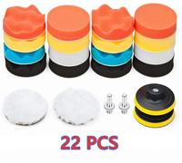 Kit De Tampons Éponge De Polissage De Voiture,Tampon En Mousse,Planche,Machine À Polir,Tampons D'avertissement Pour Auto,Moto,Véhicule À Moteur,Élimine Les Rayures - Type 22pcs
