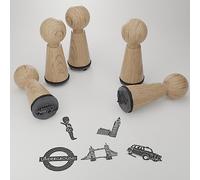 Kit de tampons Londres : idée cadeau créative avec des motifs magiques et des monuments - Parfait pour le scrapbooking, les cartes postales et la décoration - Un must pour les amateurs de Londres