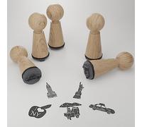 Kit de tampons New York - Motifs célèbres et monuments pour des idées de cadeaux créatives - Parfait pour le scrapbooking et les décorations personnalisées