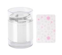 Kit de tampons pour nail art, tampons adhésifs transparents à double tête pour nail art, avec motif floral en dentelle, sans risque de perte pour la décoration des ongles DIY (Silver)