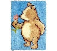 Kit de tapis à crocheter en forme d'ours - 50,8 x 38,1 cm