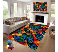 Kit de Tapis de Crochet à Point Noué Set, Tapis à Crocher pour Adultes Kit, Tapis à Nouer Soi-Même, Tapis Point Noué Kit de Tapis, Latch Hook Kit de Tapisserie pour Adultes Débutants 69 x 102 cm