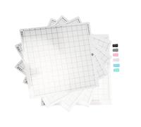 Kit de tapis de découpe adhésif 5 pièces 12x12 po avec lignes de grille, à adhérence moyenne et auto-réparante pour Explore Air Maker et Silhouette Cameo, comprend 6 adaptat