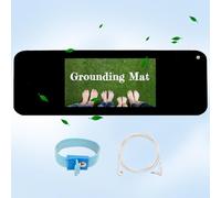 Kit de Tapis de Mise à la Terre Universel (25,4 x 67,8 cm) pour Une énergie de Mise à la Terre Saine avec Bracelet de Mise à la Terre et Cordons Droits de 4,6 m, réduit l'inflammation, améliore Le