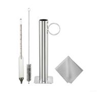 Kit de tasse de test en acier inoxydable pour sirop d'érable, 20,3 cm Baume et pour testeur de densité Brix pour la teneur en sucre, outil de brassage résistant à la chaleur avec nettoyage