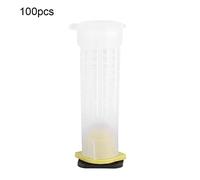Kit de Tasse d'élevage Apiculture, 50/70/100 Bee Queen Cages Rouleau, Outil Apiculteur pour l'apiculture (100pcs)