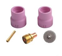 Kit de tasse en céramique de rechange pour FUPA 12 WP-9 20 et 25 séries pour torches TIG, avec diffuseurs de tasses évasés, pince à gaz et accessoires pour chalumeau mandrin