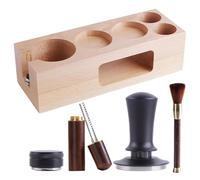 Kit de Tasserie Complet, Cinq Pièces Antidérapant Universel Outil de Répartition Pratique, Kit d'Accessoires pour Répartiteur à Café, pour Maison Appartement Studio Comptoir de Bar Magasin Bureau Espa