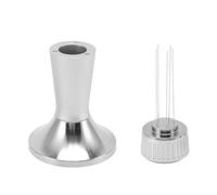 Kit de tasseur et agitateur à café 2 en 1 en acier inoxydable 58,3 mm, outil barista, kit de distribution et de tassage manuel pour machine à café (Silber)