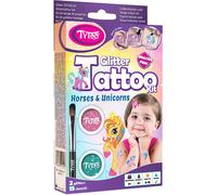 Kit De Tatouage À Paillettes Pour Filles,Chevaux Et Licornes,Avec 15 Modèles Inclus. Hypoallergénique,Durable Jusqu¿À 18 Jours