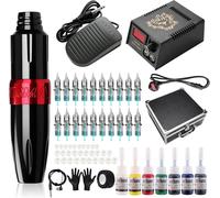 Kit De Tatouage Professionnel Machine À Tatouer Rotative Alimentation Numérique De Tatouage, Etui De Tatouage Em122kit02bp142-1, Gris