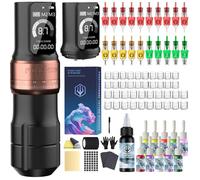 Kit de Tatouage Rotatif Sans Fil - ZVVN - POSEIDON - 20 Aiguilles - 2 Batteries - Encre Incluse