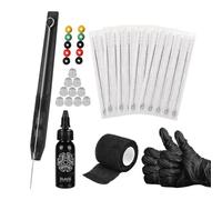 Kit de tatouage Tatouage Aigneles Set Hand Poke Stick Kit de tatouage Strong Stable Tattoo Col Power Alimentation 1 3 5 7 9rl Needle For Tattoo Artist Tattoo Kit