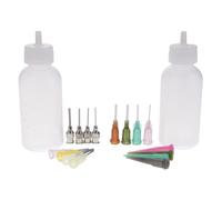 Kit de tatouage temporaire au henné, bouteilles vides avec 16 aiguilles pour tatouage au henné, cône de précision, 2 pièces.