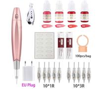 Kit De Tatouage Universel Pour Les Lèvres,Machine À Tatouer,Microlames,Maquillage En Continu,Ensemble Eyeblogules,Fournitures D'art Corporel,Équipement De Microblading - Type 1 Kit With Eu Plug