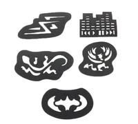 Kit de Tatouages Capillaires Noirs Semi-permanents 25 Pièces | Pochoirs Inclus, Plastique, Étanche et Sûr Peau, Lot 1 Boîte, Usage Anniversaires et Festivals