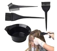 Kit De Teinture De Coloration Des Cheveux - Ensemble De Brosses À Outils De Teinture Des Cheveux Professionnels | Outils De Coloriage Complets Avec 3 Pinceaux Polyvalents | Idéal Pour Les Salons, La M