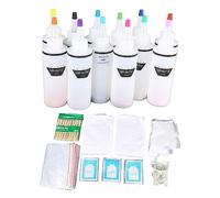 Kit de teinture de cravate 12 couleurs, Kit de teinture de cravate de bricolage sûr et amusant, fournitures de fête, cadeaux d'art et d'artisanat pour enfants filles garçons de