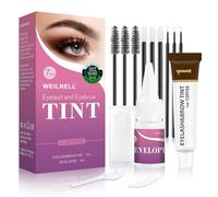 Kit de teinture instantanée professionnelle pour cils et sourcils, facile à utiliser avec des résultats naturels, utilisation en salon à domicile pour sourcils complets et cils volumineux, 7 ml (café