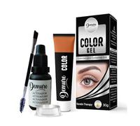 Kit de Teinture pour Cils et Sourcils Demure avec Kératine, sans PPD, sans Ammoniaque, 20+ Applications, Effet jusqu'à 4 Semaines, Eyelash & Eyebrow Tint Kit (1.0 Noir)