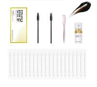 Kit de teinture pour sourcils et cils - Teinture résistante aux bavures et à l'eau pour des sourcils naturellement dessinés, tenue de plusieurs semaines sur les sourcils et les cils
