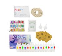 Kit de teinture sur nœuds - Peinture sur tissu facile - Kit d'art créatif - Idéal pour les experts, les débutants, les vêtements, l'extérieur, l'école, la famille, la maison, les écharpes, les