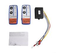 Kit de télécommande de treuil sans fil 12 V avec 2 télécommandes pour treuils de 7 711 kg, portée de 45,7 m, récepteur étanche, compatible avec Badlands et la plupart