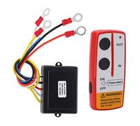 Kit de Télécommande de Treuil sans Fil, Portée de 75 Pieds, Universel 12V/24V, avec Récepteur, pour CamionATV SUV (rouge)