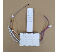 Kit de télécommande pour ventilateur de plafond 2,4 G - Double moteur CC - Intensité variable - Luminosité réglable - Rotation réversible - Matériau ABS pour récepteur CA 180-265 V pour maison