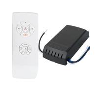Kit de télécommande pour ventilateur de plafond | Contrôle et récepteur de ventilateur de petite taille | Télécommande de lumière de ventilateur à trois vitesses | Émetteur de vitesse du vent réglable