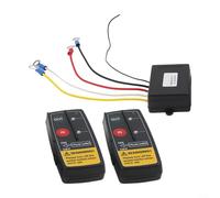 Kit de télécommande sans fil pour treuil électrique 12 V 24 V avec récepteur étanche scellé, indicateur d'alimentation LED et clip de ceinture, compatible avec treuils de récupération jusqu'à 7 711 kg