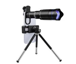 Kit de Téléobjectif 40X pour Téléphone Portable pour Randonnée, Camping, Observation de la Faune, Lune, Sport, Jeu, Concert, Compatible avec IPhone, Prisme Bok7 pour Une Image