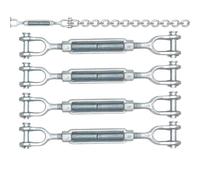 Kit de tendeur de câble : ensemble de tendeur en acier M6, ferrures pour serrer les câbles de haute résistance, de serrage réglable qui offre une forte stabilité de charge, étendoir, bougie