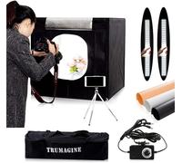 Kit de Tente Cube à LED pour éclairage Studio de Photographie avec 3 Toiles de Fond en PVC et Mini trépied Tout dans Un Sac de Transport