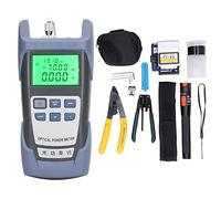 Kit de terminaison de fibre, kit d'outils de testeur de câble optique de compteur de puissance de fibre optique de 15 pièces pour la communication Mesureur de puissance optique numérique
