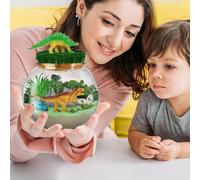 Kit de terrarium dinosaure : créez votre propre kit de bricolage et d'arts avec veilleuse | Artisanat de dinosaure pour enfants de 4 à 12 ans | Kit de terrarium dinosaure | Faites votre propre ki
