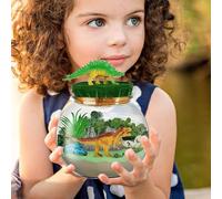 Kit de terrarium dinosaure - Créez votre propre veilleuse, kit d'habitat créatif de dinosaures | Activité de bricolage passionnante pour les filles, les enfants, les adolescents, les étudiants, les