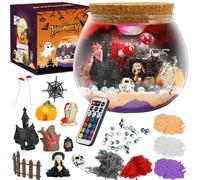 Kit de terrarium lumineux à DEL pour enfants - Cadeau d'Halloween et d'anniversaire pour filles, ensemble de veilleuses à faire soi-même avec lueur réaliste, meilleur cadeau pour les filles de 4 à 12