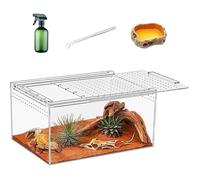 Kit de Terrarium pour Reptiles, boîte d élevage pour Reptiles 12 *7 *6 , Enceinte en Acrylique magnétique, pour