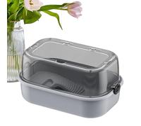 Kit de terrarium pour tortue aquatique - Vue complète - Évacuation par le bas, scène de prélassement, habitat multifonction pour crabes, écrevisses