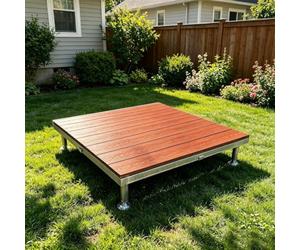 Kit De Terrasse Flottante, Plancher Surélevé En Composite Bois-plastique