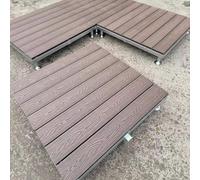 Kit De Terrasse Flottante - Plate-forme Modulaire Extérieure En Bois Composite, Autoportante À Profil Bas, Terrasse De Bricolage Résistante(Purple sandalwood color)