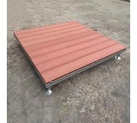 Kit De Terrasse Flottante - Plate-forme Modulaire Extérieure En Bois Composite, Autoportante À Profil Bas, Terrasse De Bricolage Résistante(Redwood color)