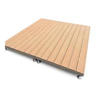 Kit de terrasse flottante, plate-forme modulaire extérieure en bois Composite for Patio, pelouse, arrière-cour, plate-forme de Patio 84x84cm, facile à installer(Teak color)
