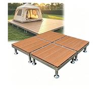Kit de Terrasse Flottante Plateforme Modulaire Extérieure en Bois Composite | Encastrable, Structure Métallique, Plateforme Surélevée pour Campeur en Bois Composite(200cm/78.7in)